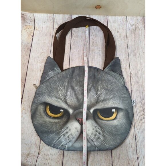 WO 2 X KITTY Grumpy Cat Bag High Definition Real Graphics Shoulder Bag - Picture 11 of 11